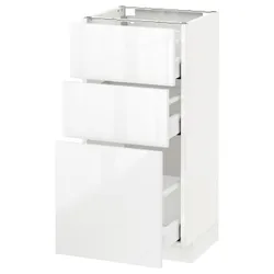 IKEA METOD / MAXIMERA (690.521.24) стоячий шкаф с 3 ящиками, белый / Рингхульт белый