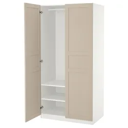 IKEA PAX / FLISBERGET(595.006.61) Гардероб, белый/легкий бежевый