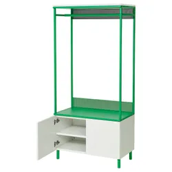 IKEA PLATSA(795.927.11) Гардероб/2 двери, Белый фоннес/зеленый