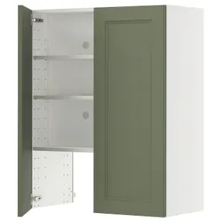 IKEA METOD(795.180.52) Капюшон -шкаф с полкой/дверью, Biały/Axstad Greya -green