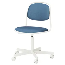 IKEA ÖRFJÄLL(395.010.96) крісло, що обертається, білий/темно-синій Vissle