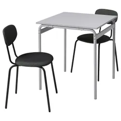 IKEA GRÅSALA / ÖSTANÖ(594.972.77) стол и 2 стула, серый/Реммарн темно-серый