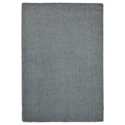 IKEA SPENTRUP(805.141.85) килимок з довгим ворсом, світло-сірий бірюзовий / горошок