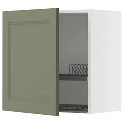 IKEA METOD(795.172.36) Настінна шафа з сушаркою для вакансії, Biały/axstad gria -green