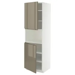 IKEA METOD(195.766.05) Sza St Stop 2drz/половина, белый/voxtorp Gloss Dark -Brown
