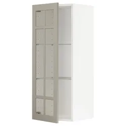 IKEA METOD (194.601.10) напівпансіон / скляні двері, білий / Stensund beige