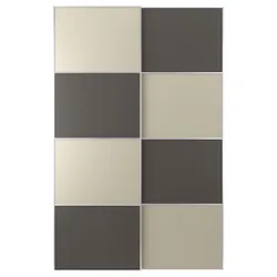 IKEA MEHAMN(794.362.64) Розсувні двері, 2 сторони темно-сірий/бежевий