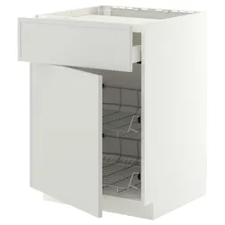 IKEA METOD / MAXIMERA(996.058.16) кв. n./s./2 кв. футів, білий/Aspudden світло-сірий