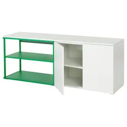 IKEA PLATSA(995.939.17) открытая ракетка комбинация с 2 дверями, Белый фоннес/зеленый