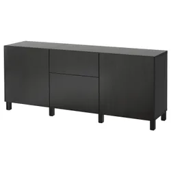 IKEA BESTÅ(891.956.31) комбинация с выдвижными ящиками, черно-коричневый / Лаппвикен / Stubbarp черно-коричневый