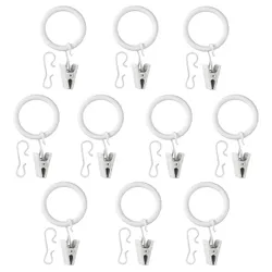 IKEA Гардинные кольца с зажимом и крючком SYRLIG (ИКЕА СИРЛИГ) 402.240.98