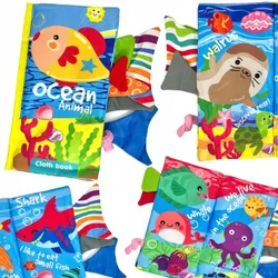 СЕНСОРНА КНИГА, РЖАВЛЯЄТЬСЯ, М'ЯКИЙ МАТЕРІАЛ, Прорізувач WOOPIE BABY
