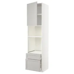 IKEA METOD / MAXIMERA(994.607.57) в сз д пирог / микр з дрз / 2 сзу, белый/лерхиттан светло-серый