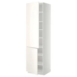 IKEA METOD(294.549.48) высокий шкаф с полками/2 дверцы, белый/Веддинге белый