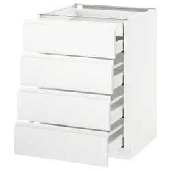 IKEA METOD / MAXIMERA(891.120.99) sz stj 4fr / 2n / 3wd, білий / Voxtorp матовий білий