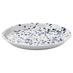 IKEA SILVERSIDA(906.097.34) тарелка, шаблон/синий