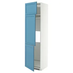 IKEA METOD(696.007.40) Гардроб Wys LOD/ZMR/3DRZ, Biały/Lerhyttan Blue