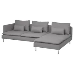 IKEA SÖDERHAMN (994.521.11) 4-місний диван з шезлонгом, і відкритий кінець Тонеруд / сірий