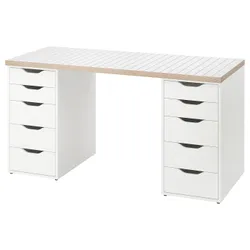 IKEA LAGKAPTEN / ALEX(995.084.34) письмовий стіл, білий антрацит/білий