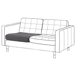 IKEA LANDSKRONA (004.992.21) Подушка дивана 3 місця, Gunnared / запчастина темно-сіра