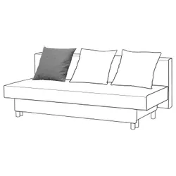 IKEA ASARUM (104.981.03) подушка спинки 3o диван-ліжко, сірий / запчастина