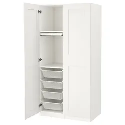 IKEA PAX / GRIMO(094.780.97) комбінований гардероб, білий / білий