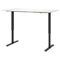 IKEA TROTTEN(594.295.99) письмовий стіл з регулюванням висоти, білий / антрацит