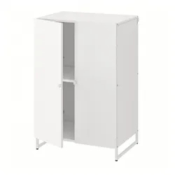 IKEA JOSTEIN(394.371.66) книжный шкаф с дверцами, вход/выход/белый