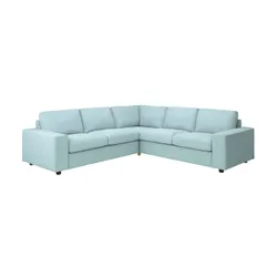 IKEA VIMLE(294.017.90) 4-местный угловой диван, с широкими подлокотниками / Saxemara голубой