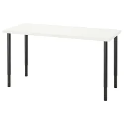 IKEA LAGKAPTEN / OLOV(394.171.68) стол письменный, белый черный