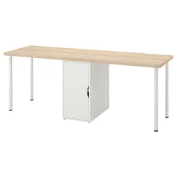 IKEA LAGKAPTEN / ALEX(796.076.80) стіл, Biała bejca/imit. білий дуб