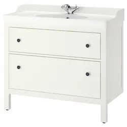 IKEA HEMNES / RUTSJÖN(895.468.27) тумба під умивальник з ящиками/мийкою/змішувачем, білий