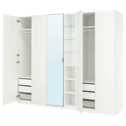 IKEA PAX / KAMMARTORP/TYSSEDAL(396.237.38) комбінований гардероб, дзеркально білий/сіро білий