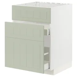 IKEA METOD / MAXIMERA(394.873.21) sz stj zl+3fr/2sz, білий/Stensund світло-зелений