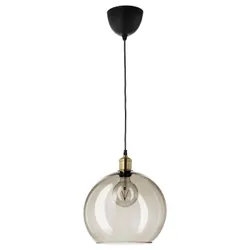 IKEA JAKOBSBYN / JÄLLBY (893.881.25) подвесная лампа, тонированное стекло / слой латуни