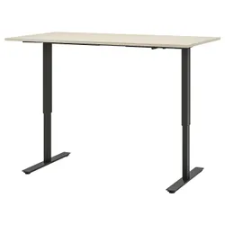 IKEA TROTTEN(194.295.96) письмовий стіл з регулюванням висоти, бежевий / антрацит