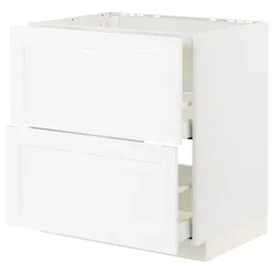 IKEA METOD / MAXIMERA(094.733.87) стояча шафа / витяжка з ящиками, Enköping білий / ефект білого дерева