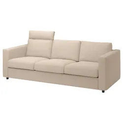 IKEA VIMLE (893.990.39) 3-местный диван, с подголовником / Hallarp бежевый