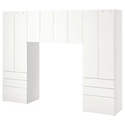 IKEA SMÅSTAD / PLATSA (894.289.99) стойка, белый / белый