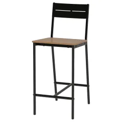 IKEA SANDSBERG  Барный стул, черная / коричневая морилка (905.146.51)
