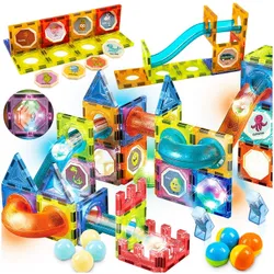 Конструктор Kinderplay магнітний будівельні блоки магнітний конструктор магнітний конструктор мега конструктор що світиться 75 ш