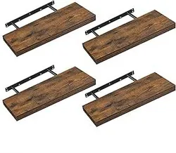 ВАСАГЛЕ Полка настенная, набор из 4 шт., плавающая полка, 20 x 60 x 3,8 см, настенная полка для фоторамок, украшение, для