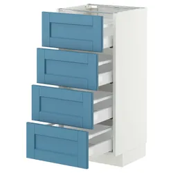 IKEA METOD / MAXIMERA(896.018.33) Она ST 4FR/4SZU, Biały/Lerhyttan Blue