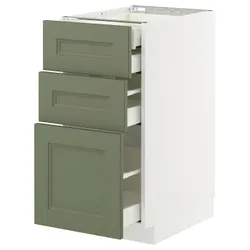 IKEA METOD / MAXIMERA(095.174.85) STJ 3FR/2N/WED/W., Biały/Axstad Greya -green