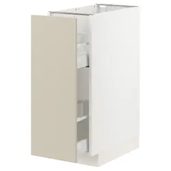 IKEA METOD / MAXIMERA(494.265.20) нижня шафа / висувні внутрішні кріплення, білий / Havstorp бежевий