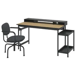 IKEA MULLSJÖ(496.031.41) стол и стул, Okl Oak/Dark Grey