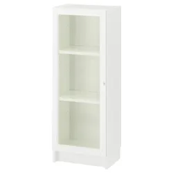 IKEA BILLY / OXBERG(294.840.21) полиця зі скляними дверцятами, білий