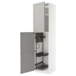 IKEA METOD(395.737.81) High Cabinet/Interior Inn, Biały/Lerhyttan Light Grey