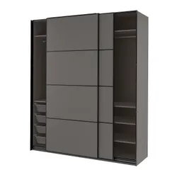 IKEA PAX / MEHAMN(294.322.73) гардероб, темно-сірий/двосторонній темно-сірий