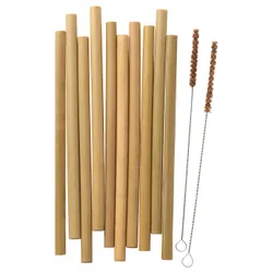 IKEA OKUVLIG (004.606.19) трубочки для пиття / щітки для чищення, бамбук / пальма